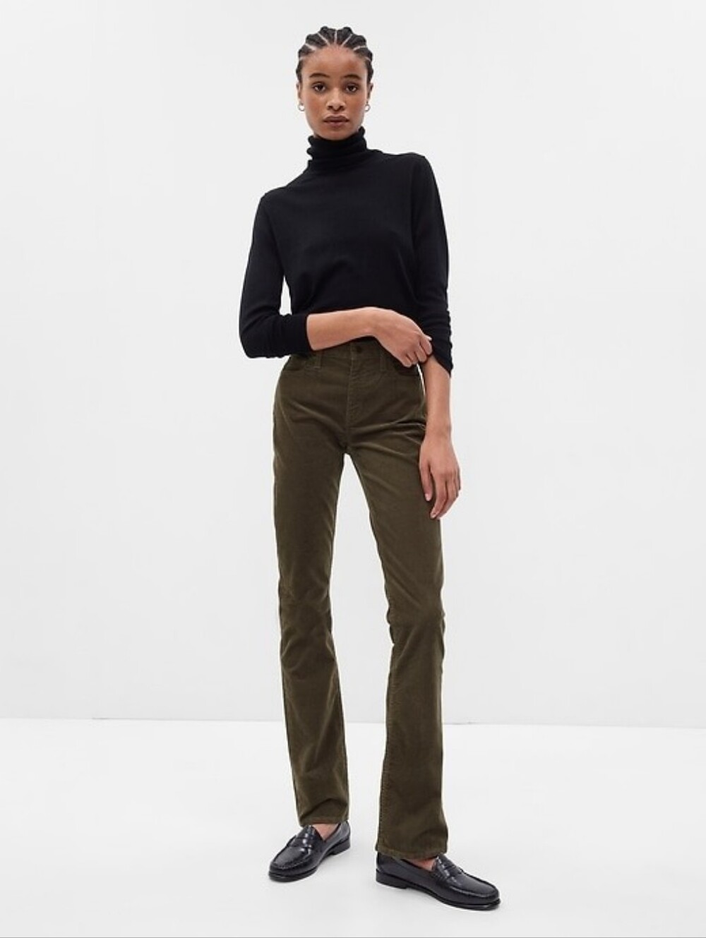 Gap Baby Boot Cut Sage Green Corduroy Mid rise Jeans